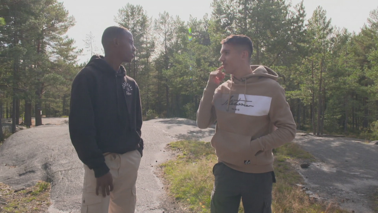 Eurosport tok med seg Osame, Seedy Jatta og Yassir Sa´Ad på skogstur